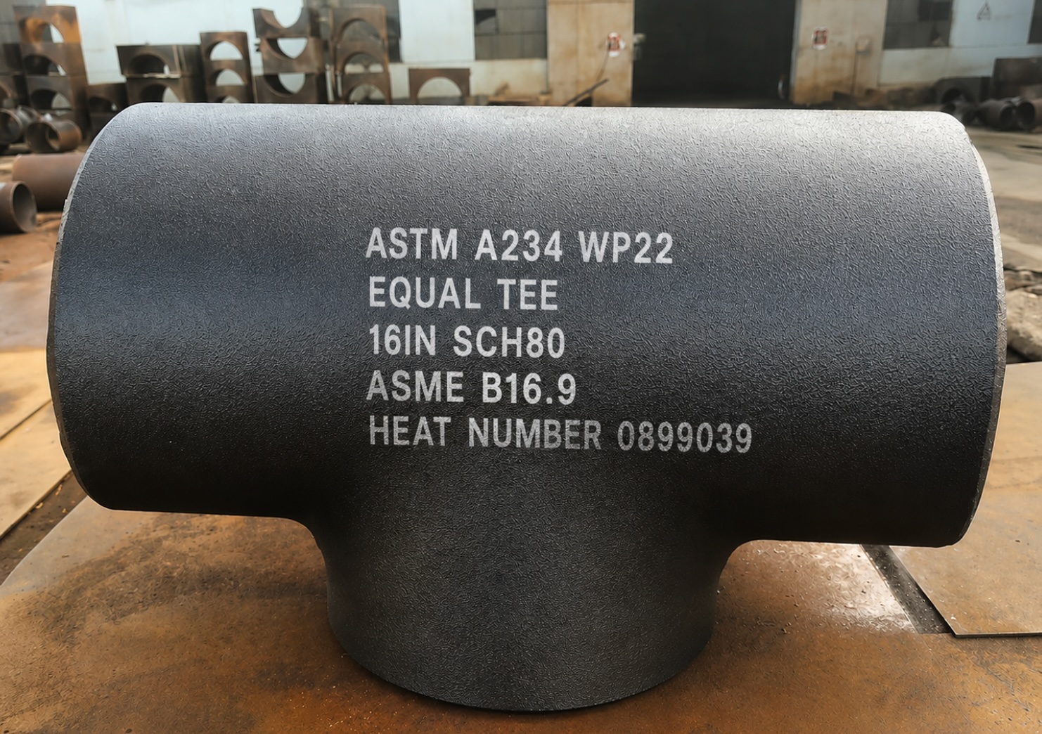 Material Teee ASTM A234 WP22 EQUAL TEE ASME B16.9 - Pipe fittings,Flange,piping ...